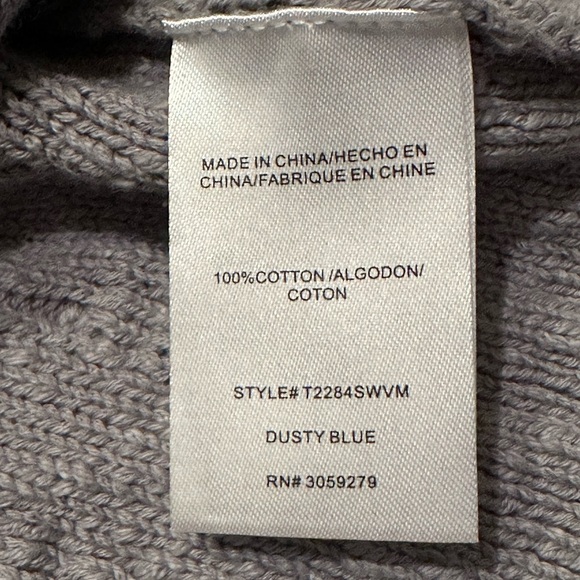 NWT Weekend Los Angeles Women's Knit Top in Dusty Blue - Picture 6 of 10